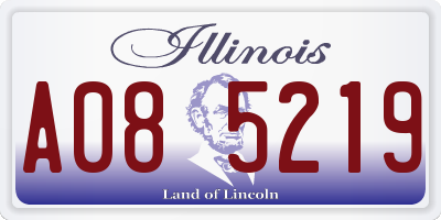 IL license plate A085219