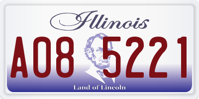 IL license plate A085221