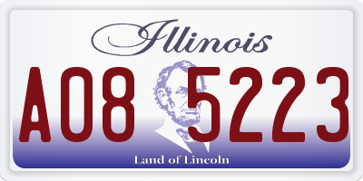 IL license plate A085223
