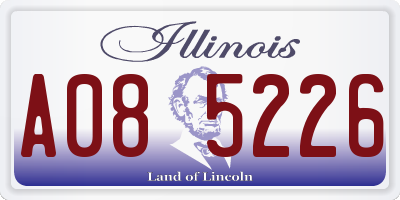 IL license plate A085226