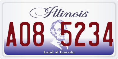 IL license plate A085234