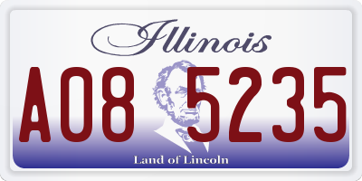 IL license plate A085235