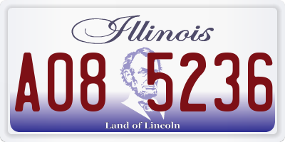 IL license plate A085236