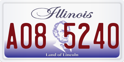 IL license plate A085240