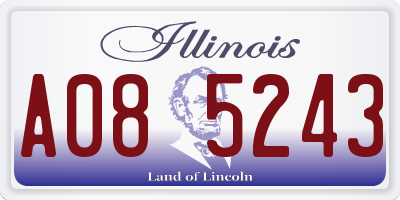 IL license plate A085243