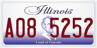 IL license plate A085252
