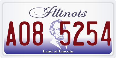 IL license plate A085254