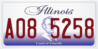 IL license plate A085258