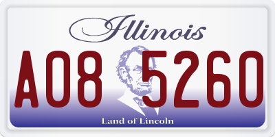IL license plate A085260