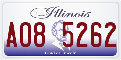 IL license plate A085262
