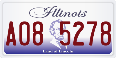 IL license plate A085278