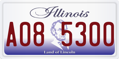 IL license plate A085300