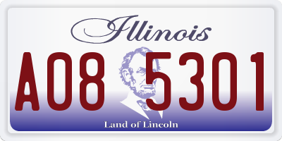 IL license plate A085301