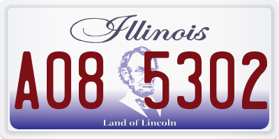 IL license plate A085302