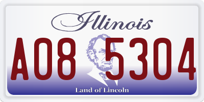 IL license plate A085304