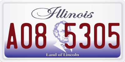 IL license plate A085305