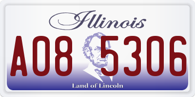 IL license plate A085306