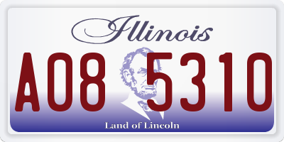 IL license plate A085310