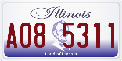 IL license plate A085311