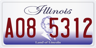 IL license plate A085312