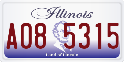 IL license plate A085315