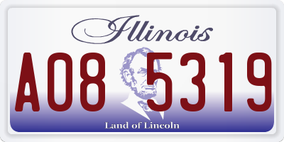 IL license plate A085319