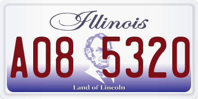 IL license plate A085320
