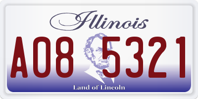 IL license plate A085321