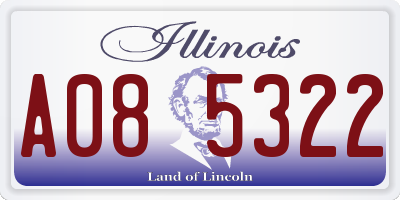 IL license plate A085322
