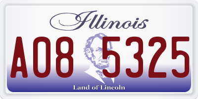 IL license plate A085325