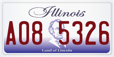 IL license plate A085326