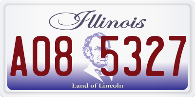 IL license plate A085327