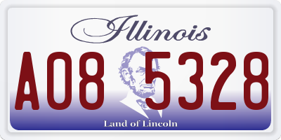 IL license plate A085328