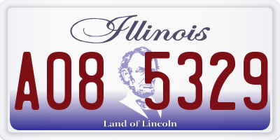 IL license plate A085329