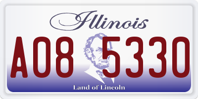 IL license plate A085330