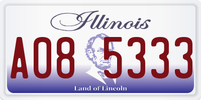 IL license plate A085333