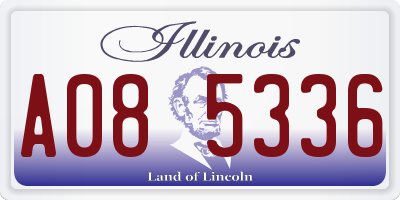 IL license plate A085336