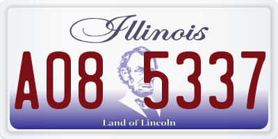 IL license plate A085337
