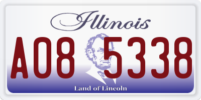 IL license plate A085338