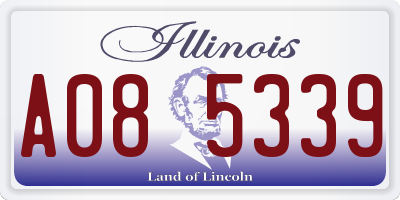 IL license plate A085339