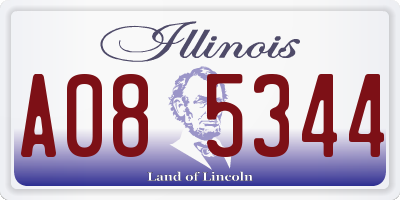 IL license plate A085344