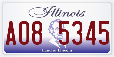 IL license plate A085345