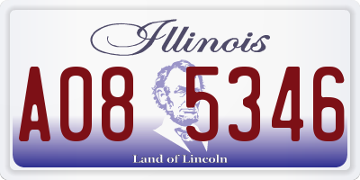 IL license plate A085346