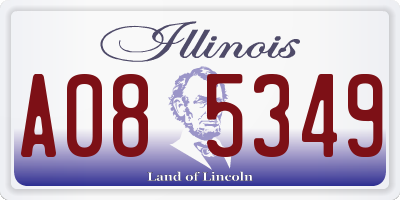 IL license plate A085349