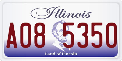 IL license plate A085350