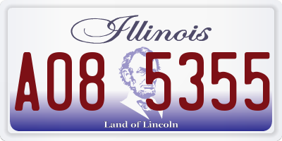 IL license plate A085355
