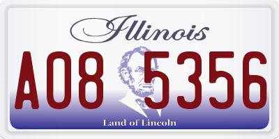 IL license plate A085356