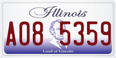 IL license plate A085359