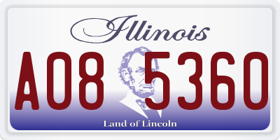 IL license plate A085360