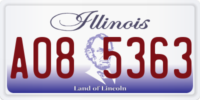 IL license plate A085363